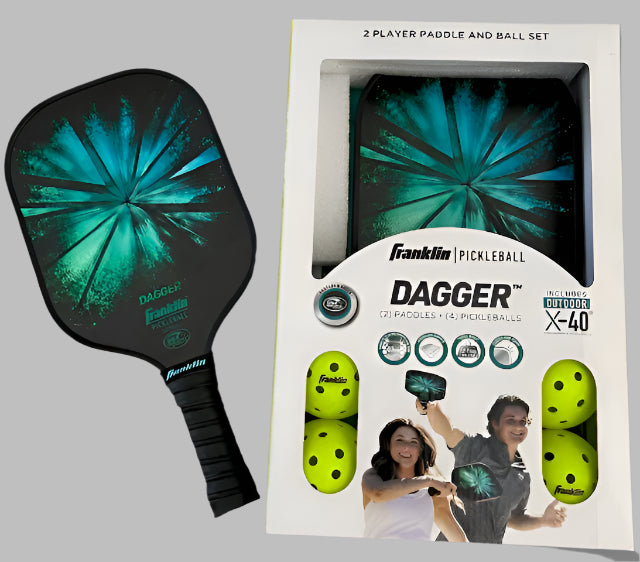 Franklin Two Player Set - (2) Dagger Pickleball Paddles and (4) X-40 Outdoor Ball Set